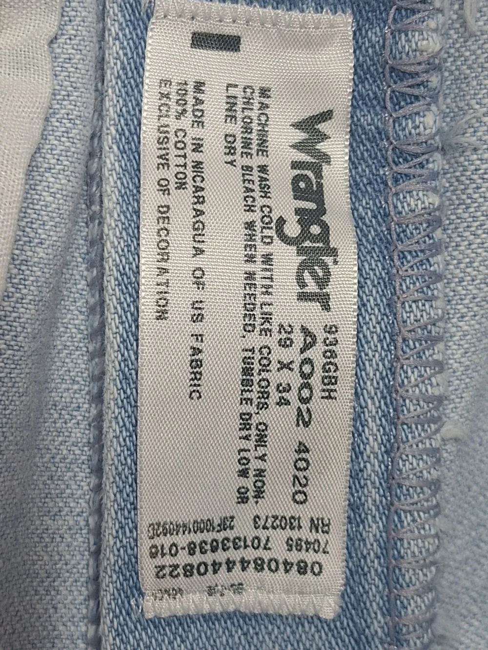 Wrangler 936GBH Cowboy Cut Slim Fit Jeans Light Wash 29x34 EXCELLENT